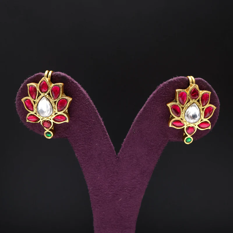 Premium Pachi Kundan Lotus Bugadis